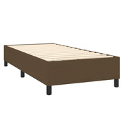 Estructura de cama sin colchón tela marrón oscuro 90x190 cm v4869 - Vetonek