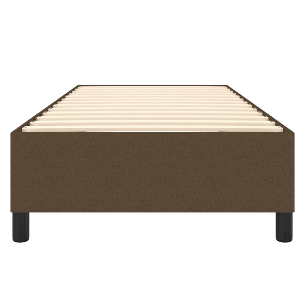 Estructura de cama sin colchón tela marrón oscuro 90x190 cm v4869 - Vetonek