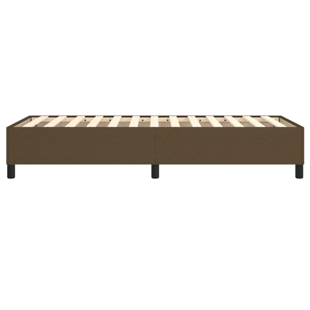 Estructura de cama sin colchón tela marrón oscuro 90x190 cm v4869 - Vetonek