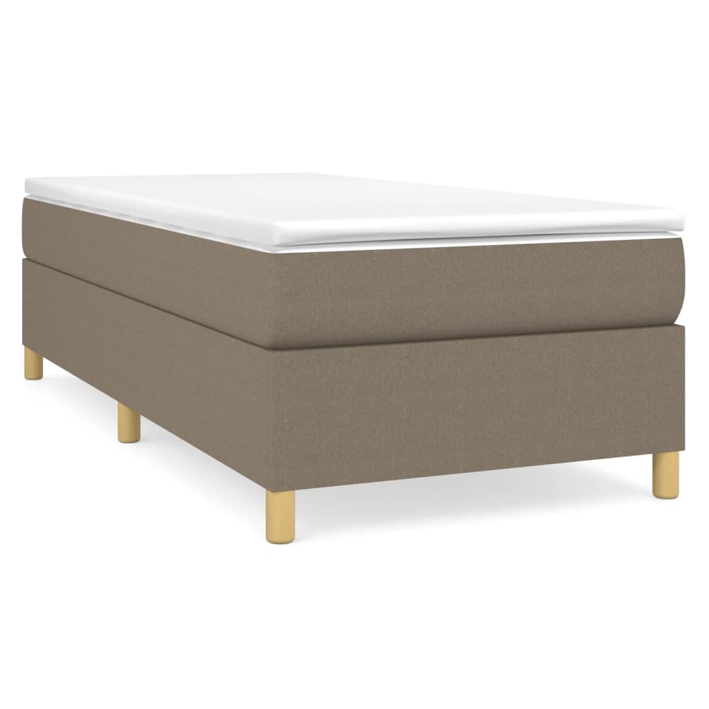 Estructura de cama sin colchón tela gris taupe 90x190 cm - Vetonek