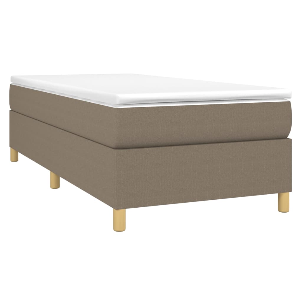 Estructura de cama sin colchón tela gris taupe 90x190 cm - Vetonek