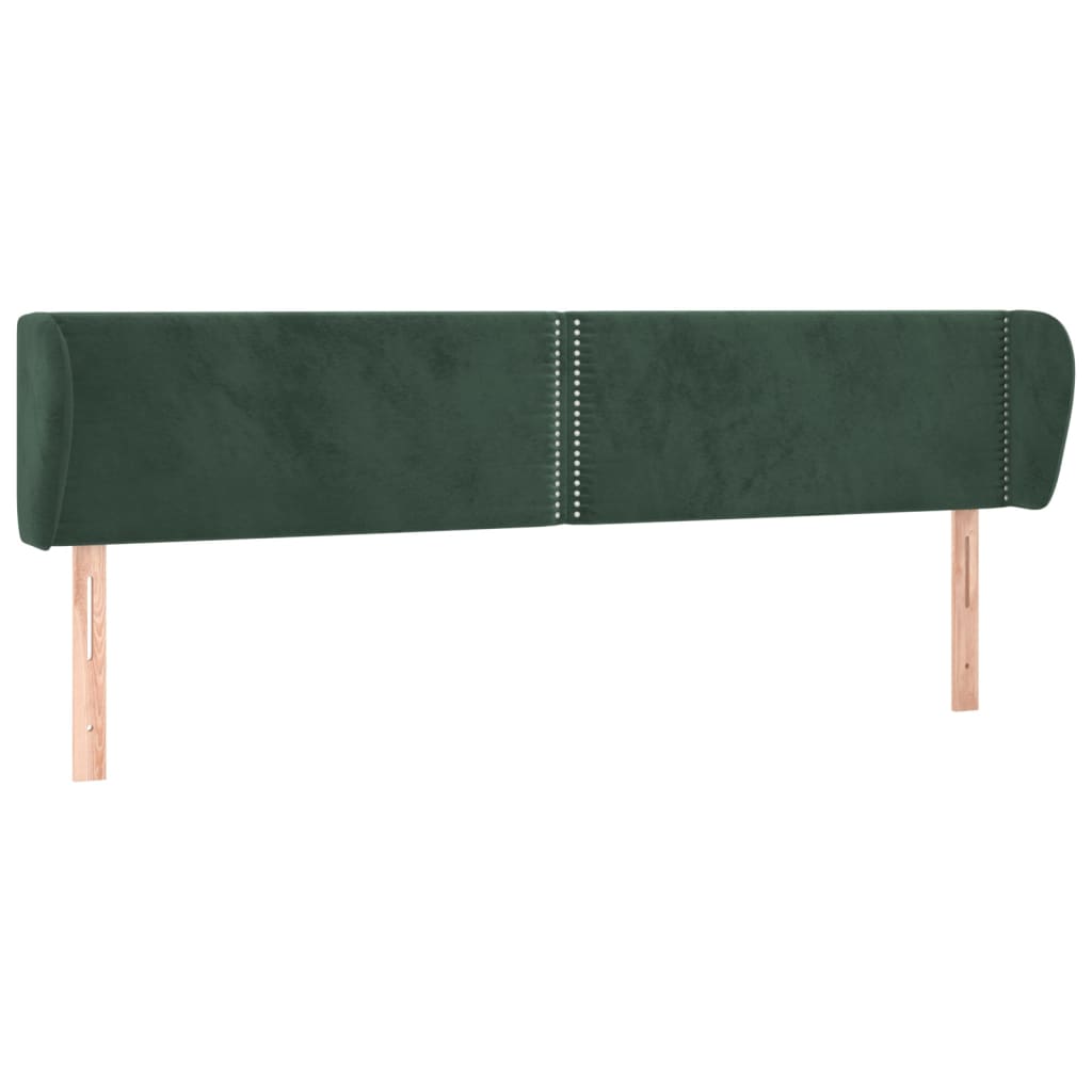Cabecero de terciopelo verde oscuro 203x23x78/88 cm V9375 Vetonek