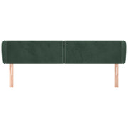 Cabecero de terciopelo verde oscuro 203x23x78/88 cm V9375 Vetonek