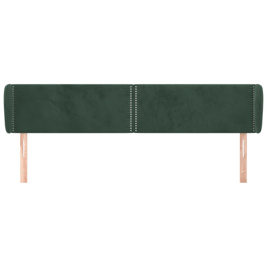 Cabecero de terciopelo verde oscuro 203x23x78/88 cm V9375 Vetonek