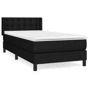 Cama box spring con colchón tela negro 80x200 cm V7609 Vetonek