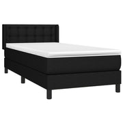 Cama box spring con colchón tela negro 80x200 cm V7609 Vetonek