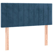 Cama box spring con colchón terciopelo azul oscuro 80x200 cm v8223 - Vetonek