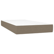 Cama box spring con colchón tela gris taupe 200x200 cm V9540 Vetonek