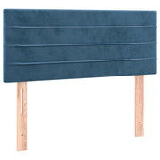 Cama box spring con colchón terciopelo azul oscuro 80x200 cm v3974 - Vetonek