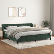 Cama box spring com colchão de veludo verde escuro 200x200 cm V5701 Vetonek