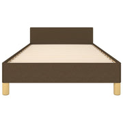 Estructura de cama sin colchón tela marrón oscuro 90x190 cm v3644 - Vetonek