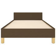Estructura de cama sin colchón tela marrón oscuro 90x190 cm v5242 - Vetonek