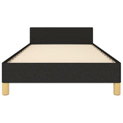 Estructura de cama sin colchón tela negro 90x190 cm - Vetonek