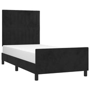 Estructura de cama sin colchón terciopelo negro 90x190 cm v3414 - Vetonek