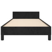 Estructura de cama sin colchón terciopelo negro 90x190 cm v3414 - Vetonek