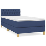 Cama box spring com colchão de tecido azul 80x200 cm V4793 Vetonek