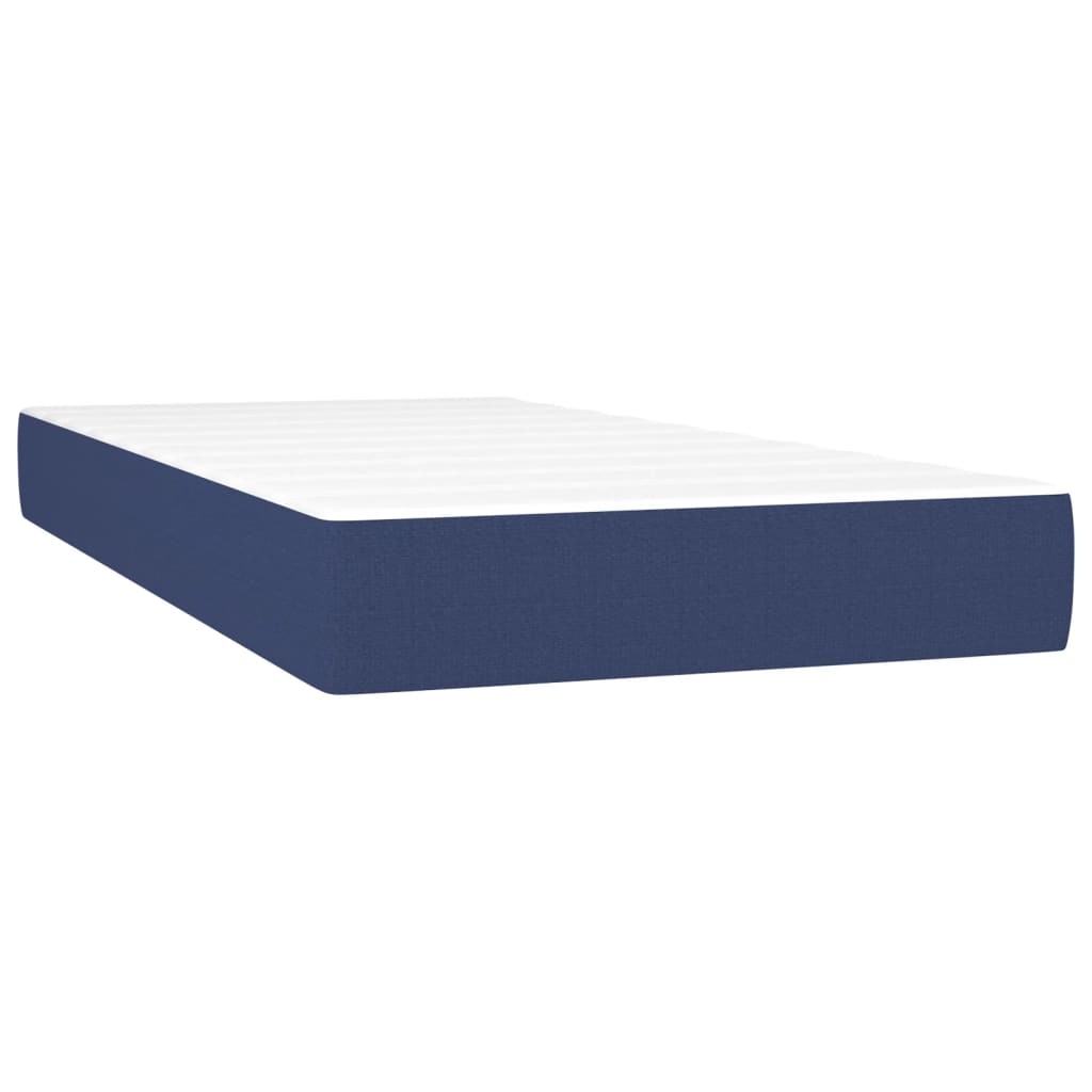 Cama box spring com colchão de tecido azul 80x200 cm V4793 Vetonek