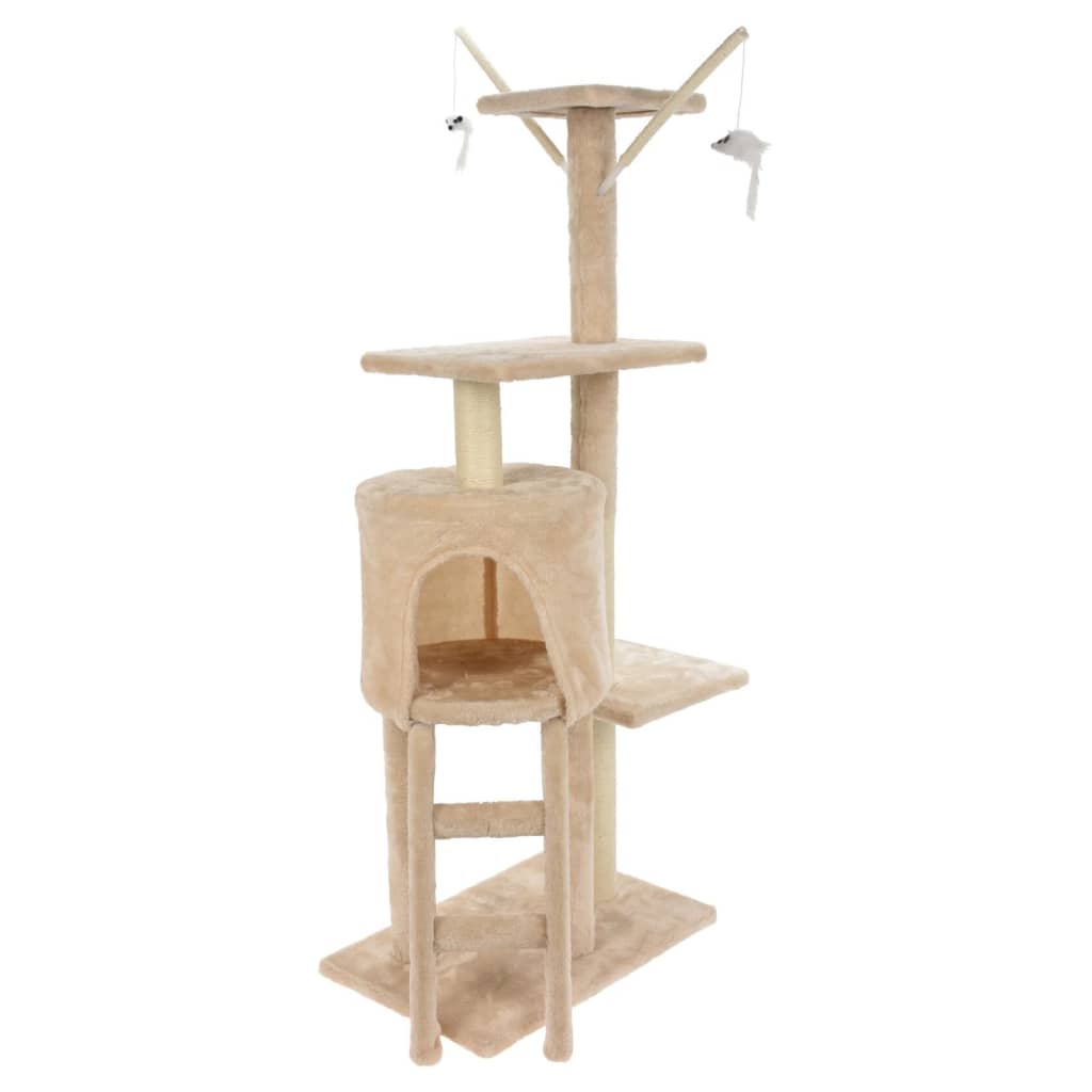 Haustiersammlung Torre Rascador für Katzen 45x30x110 cm Beige