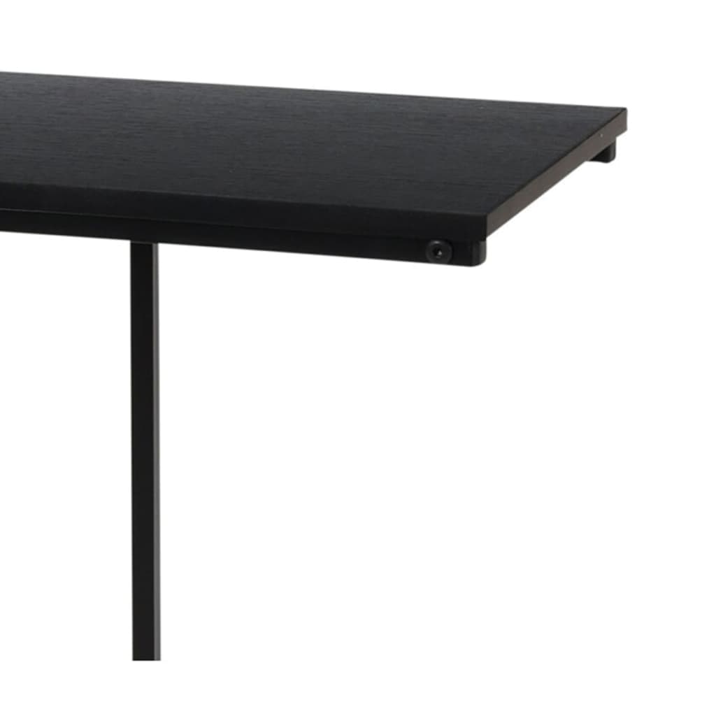 H&S Collection Mesa auxiliar con superficie de MDF negro vidaXL