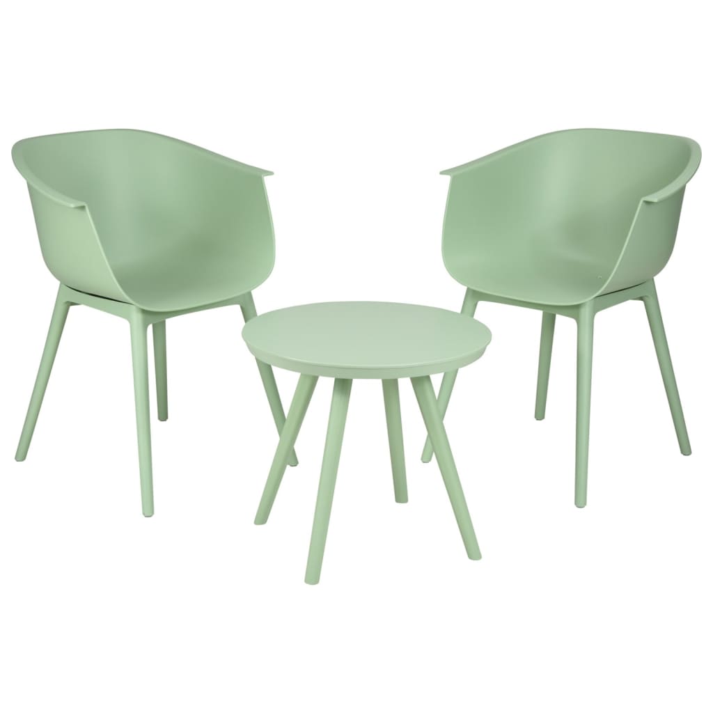 ProGarden Juego de muebles de patio de 3 piezas PP verde