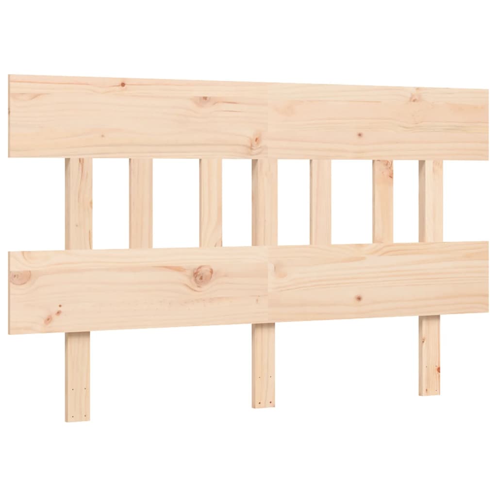 Estructura de cama de matrimonio con cabecero madera maciza vidaXL