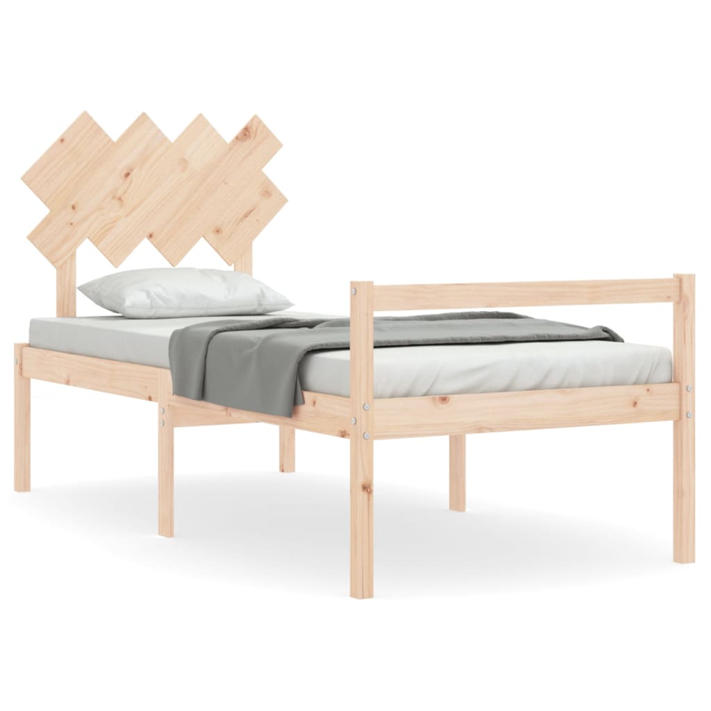 Cama para idosos com cabeceira de madeira maciça V6813 Vetonek