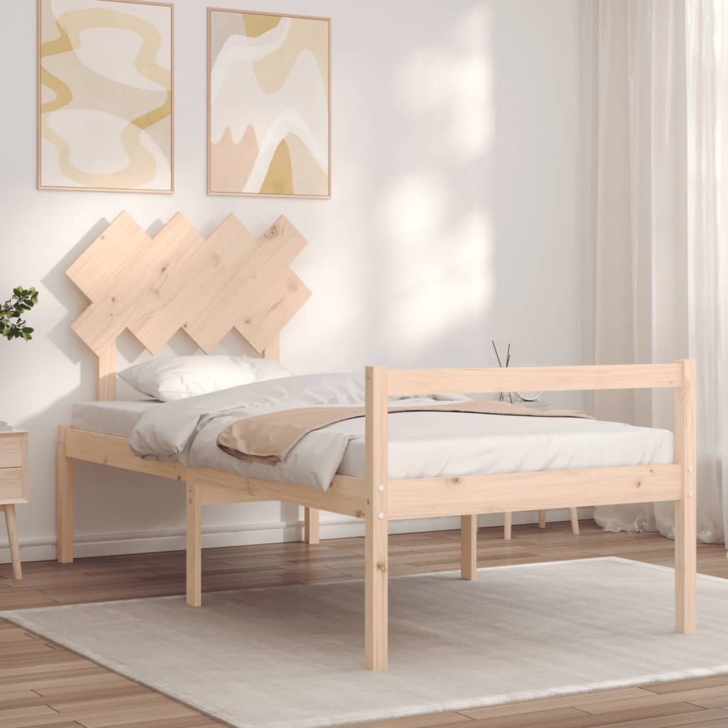 Cama para idosos com cabeceira de madeira maciça V6813 Vetonek