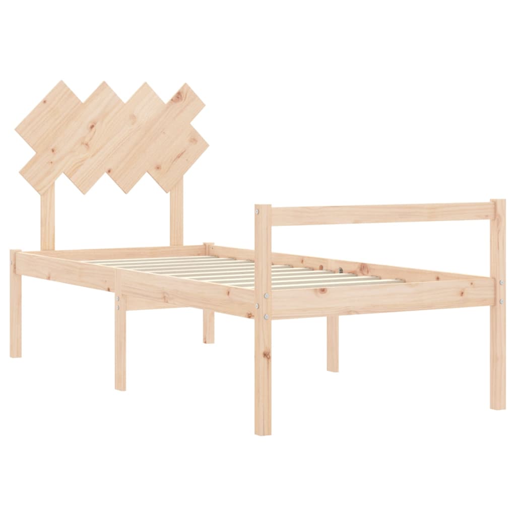 Cama para idosos com cabeceira de madeira maciça V6813 Vetonek