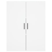 Aparador alto madera contrachapada blanco 69,5x34x180 cm V9401 Vetonek