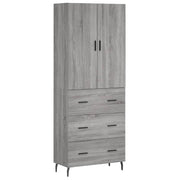 Aparador alto madera contrachapada gris sonoma 69,5x34x180 cm V1145 Vetonek