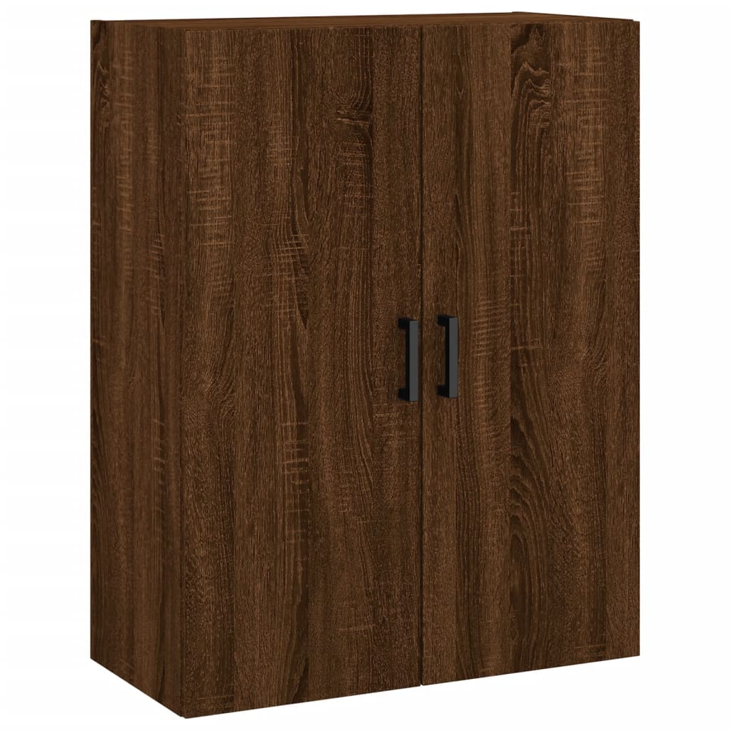 Aparador alto madera contrachapada marrón roble 69,5x34x180 cm V2678 Vetonek