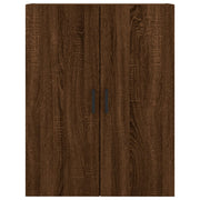 Aparador alto madera contrachapada marrón roble 69,5x34x180 cm V2678 Vetonek