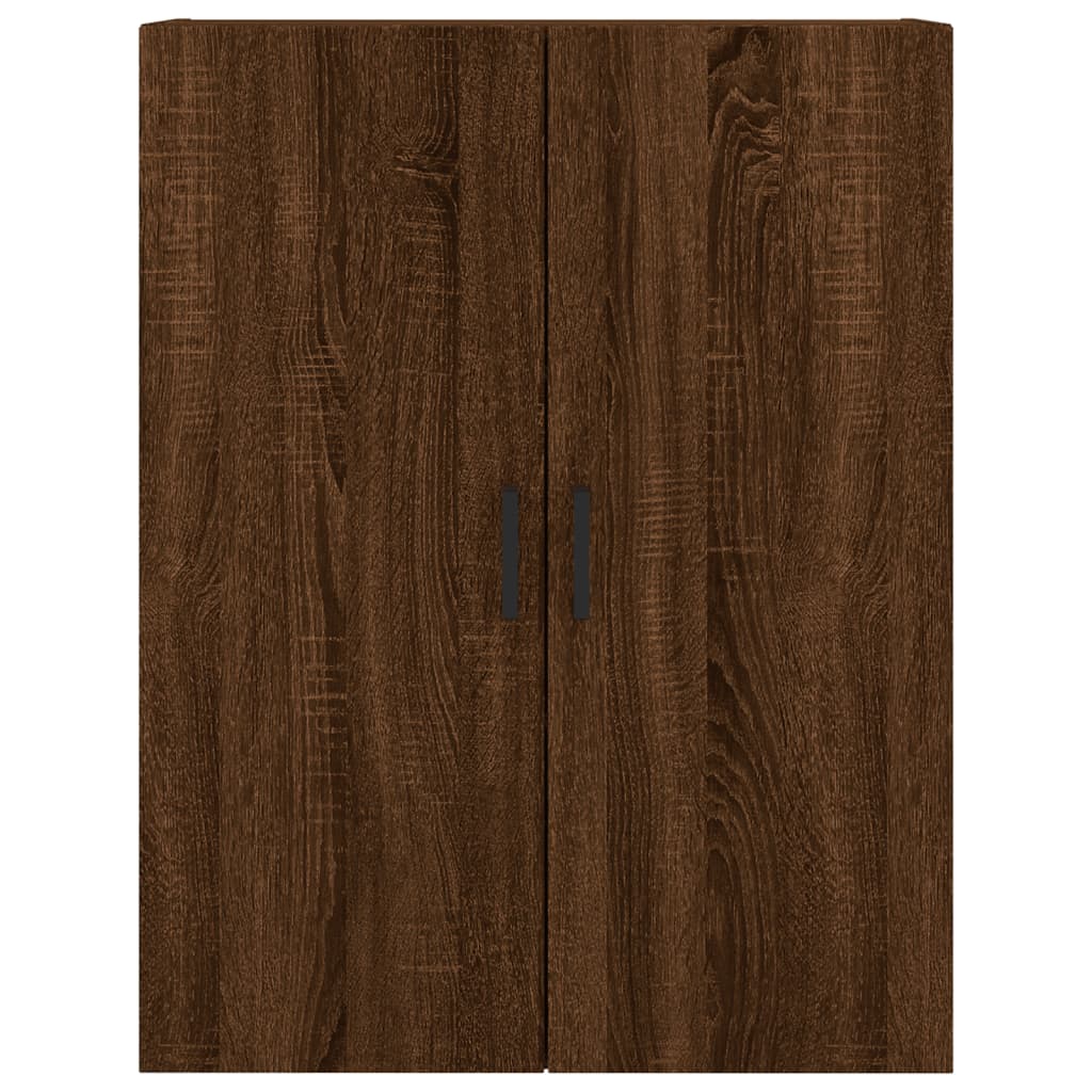 Aparador alto madera contrachapada marrón roble 69,5x34x180 cm V2678 Vetonek