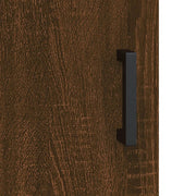Aparador alto madera contrachapada marrón roble 69,5x34x180 cm V2678 Vetonek
