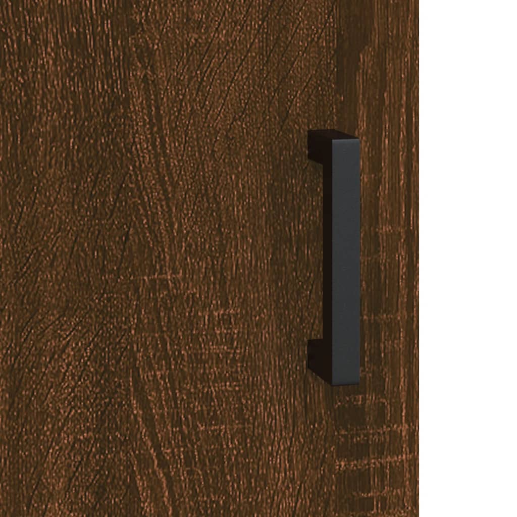 Aparador alto madera contrachapada marrón roble 69,5x34x180 cm V2678 Vetonek