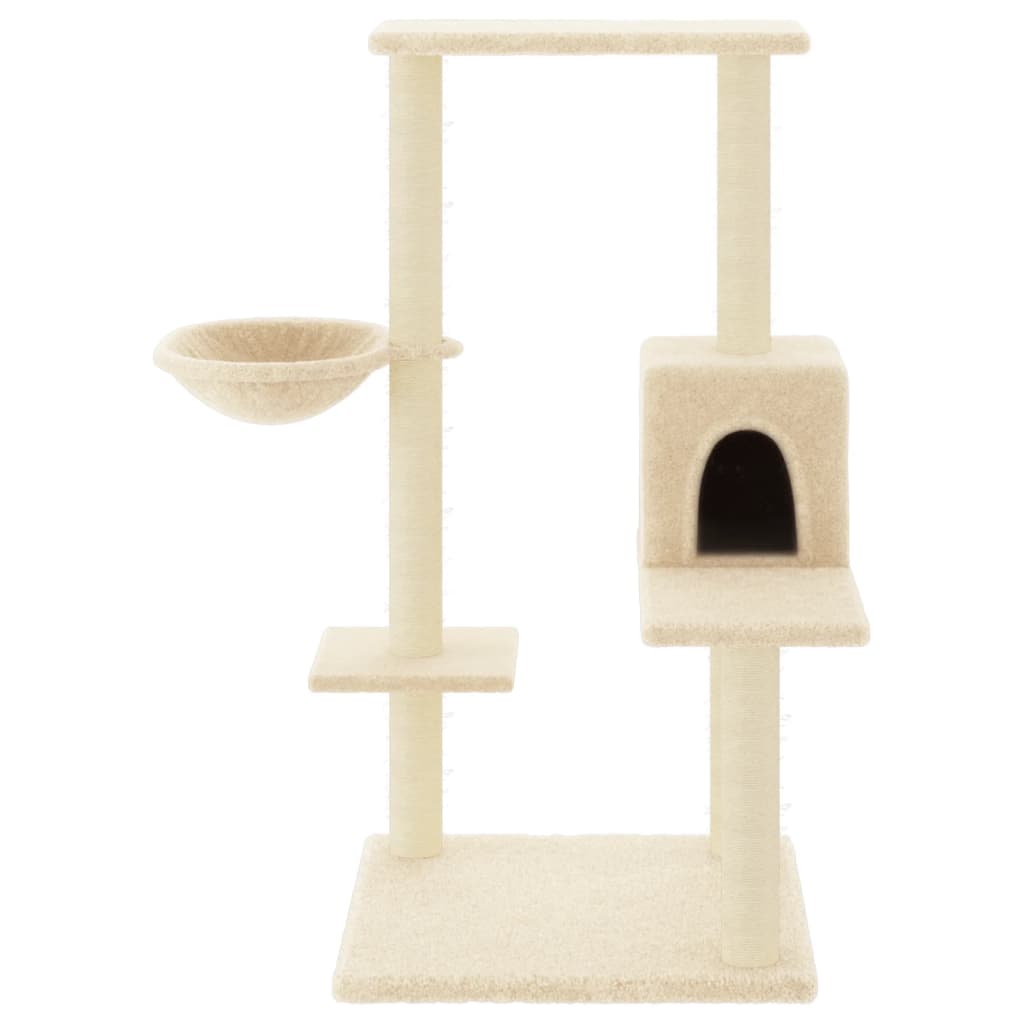 Gatos com creme sisal cor 95 cm