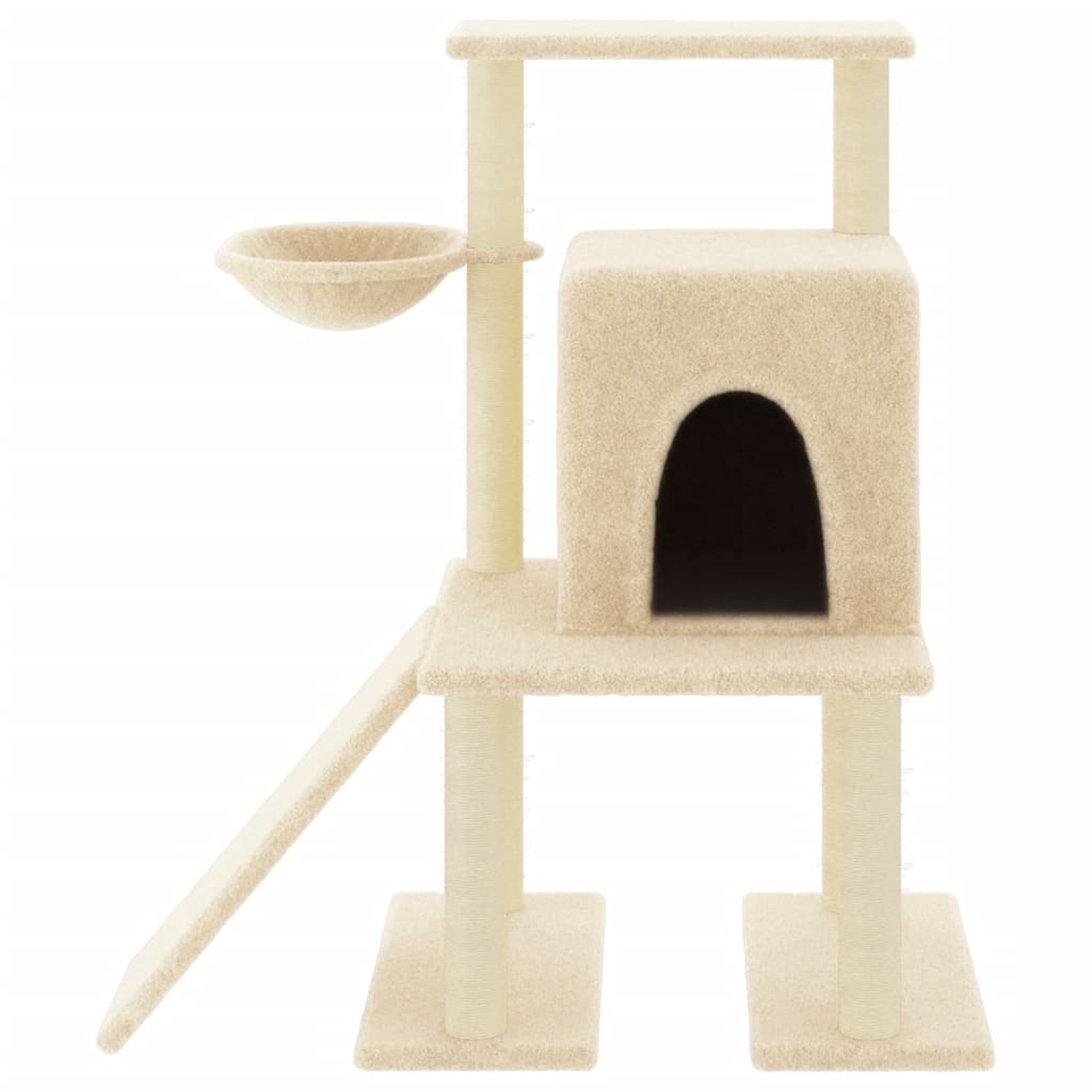 Gatos com postes sisal Cream cor 96,5 cm