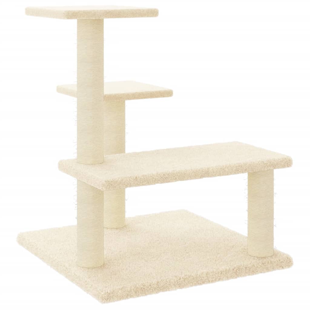 Gatos com pólos de sisal 61 cm creme