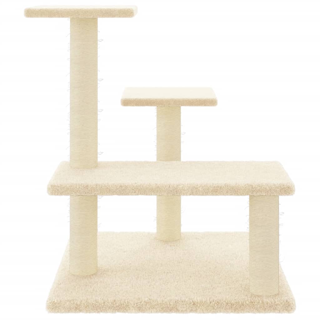 Cats with sisal poles 61 cm cream