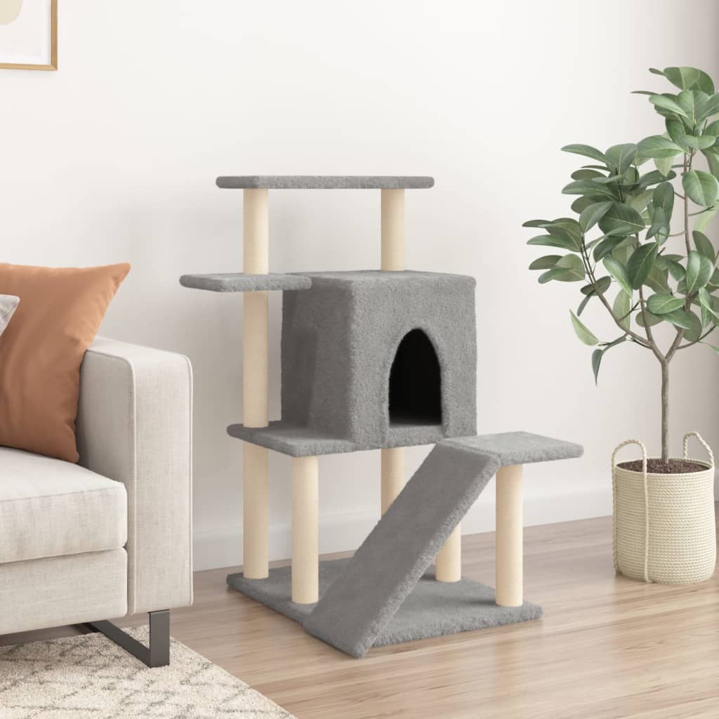 Catschador with light gray sisal poles 97 cm