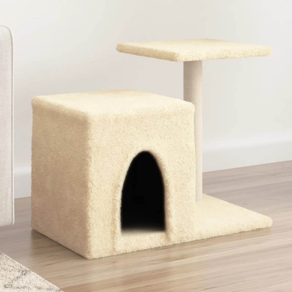 Vetonek Rascador para gatos con postes de sisal color crema 50,5 cm