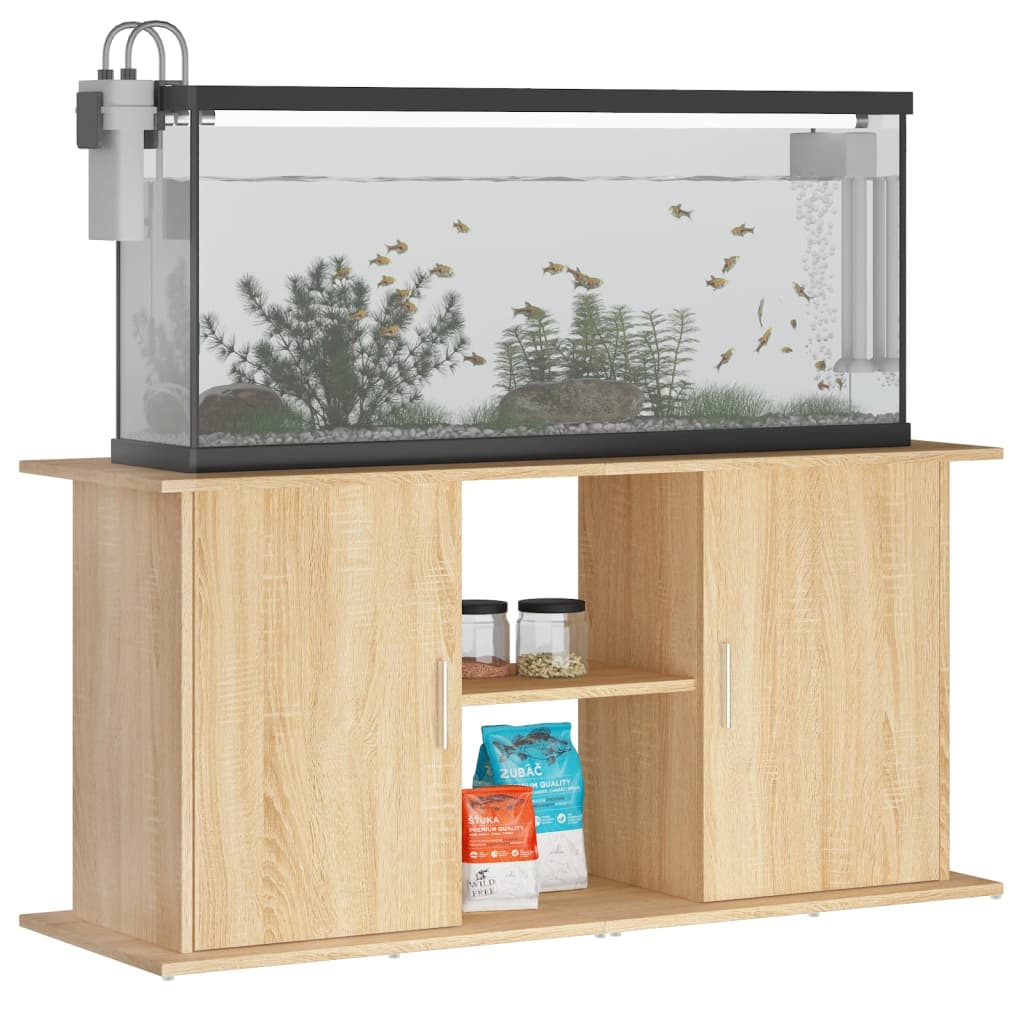 Soporte de acuario madera sintetizada Nexus roble Vica Home121x41x58 cm vidaXL