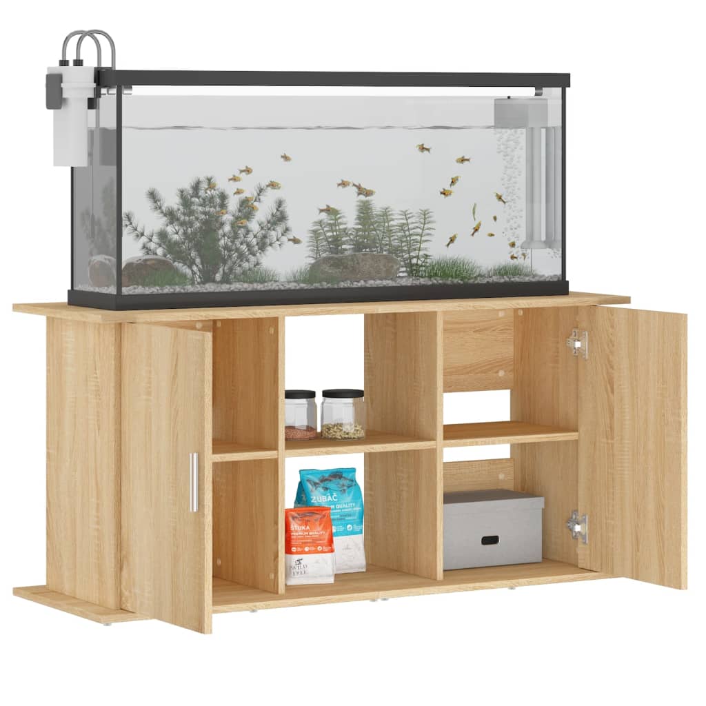 Soporte de acuario madera sintetizada Nexus roble Vica Home121x41x58 cm vidaXL