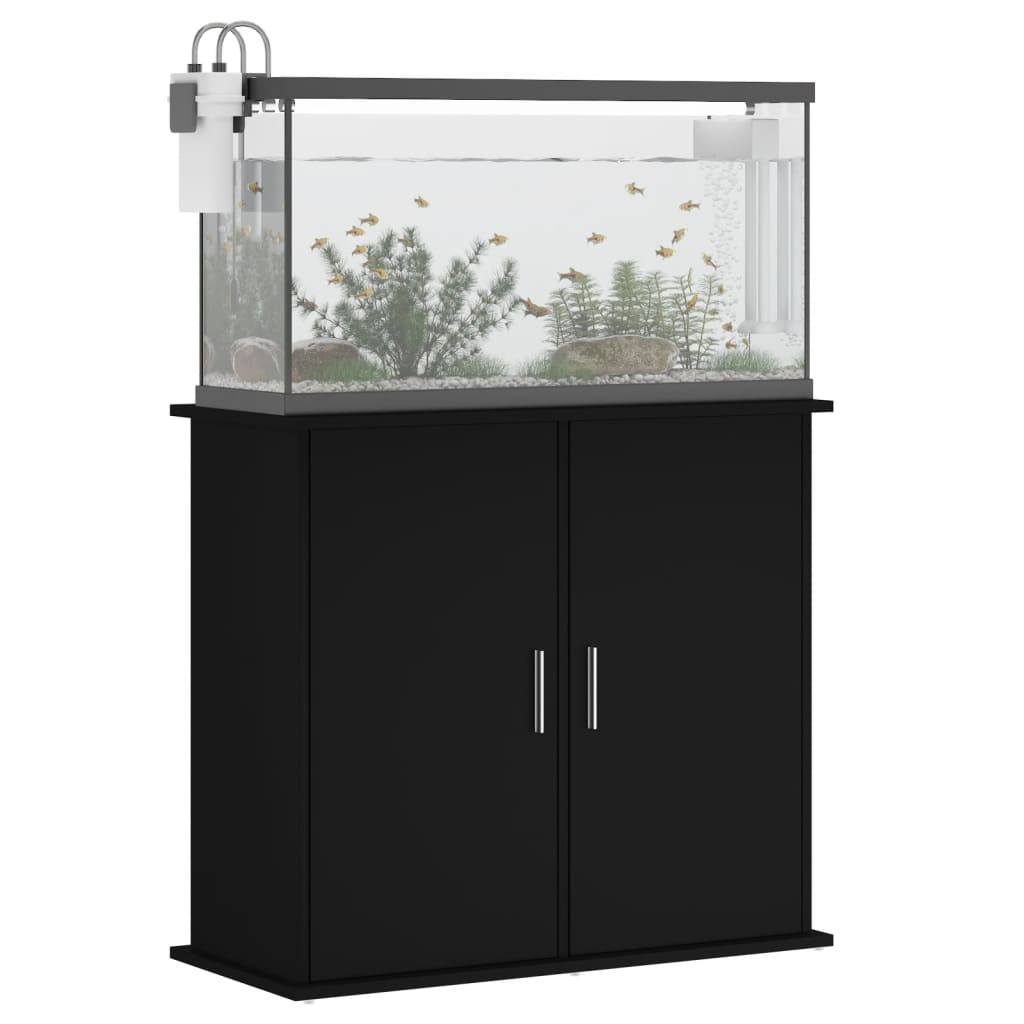 Soporte para acuario madera de ingeniería negro 81x36x73 cm vidaXL