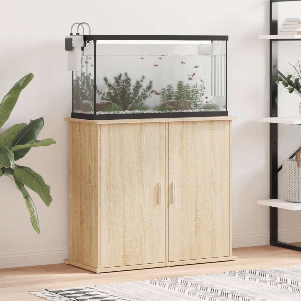 Soporte para acuario madera sintetizada Nexus roble Vica Home81x36x73 cm vidaXL