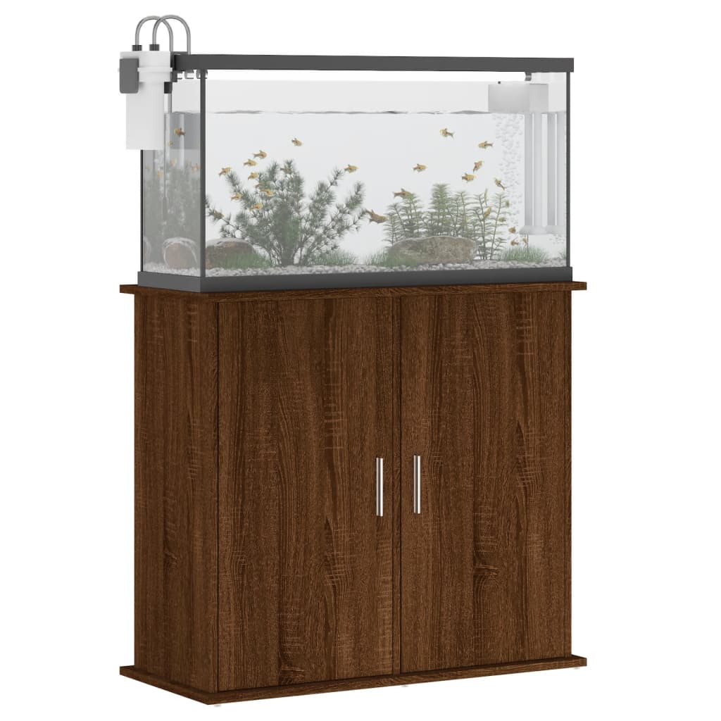 Soporte para acuario madera sintetizada Nexus marrón roble 81x36x73 cm vidaXL