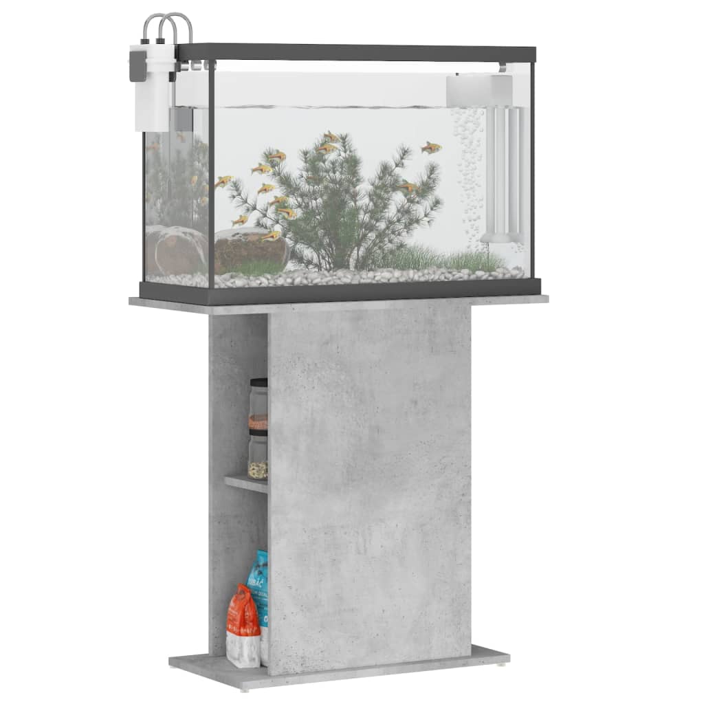 Soporte de acuario madera sintetizada Nexus gris hormigón 75x36x72,5cm vidaXL