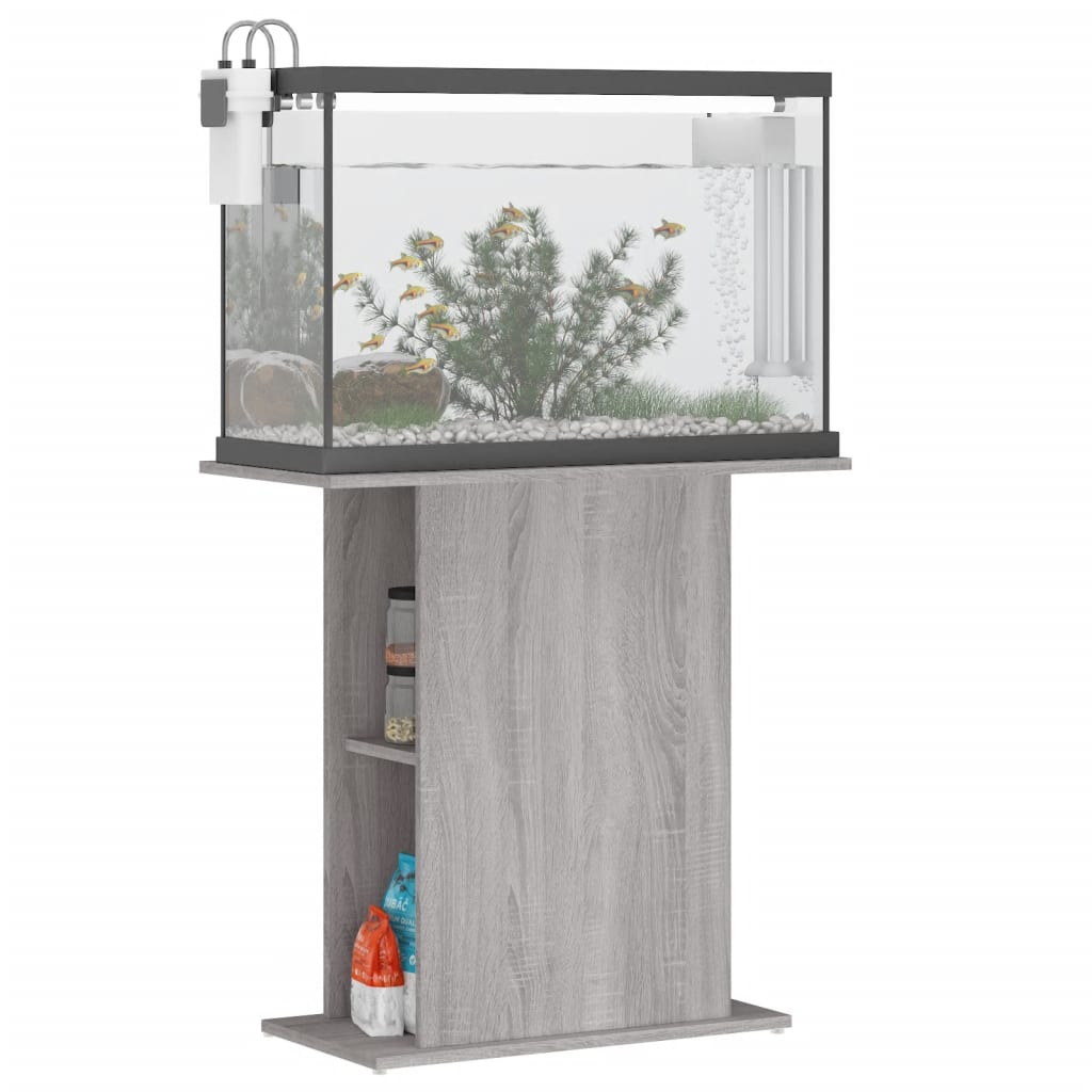 Soporte de acuario madera sintetizada Nexus gris Vica Home75x36x72,5 cm - Vetonek