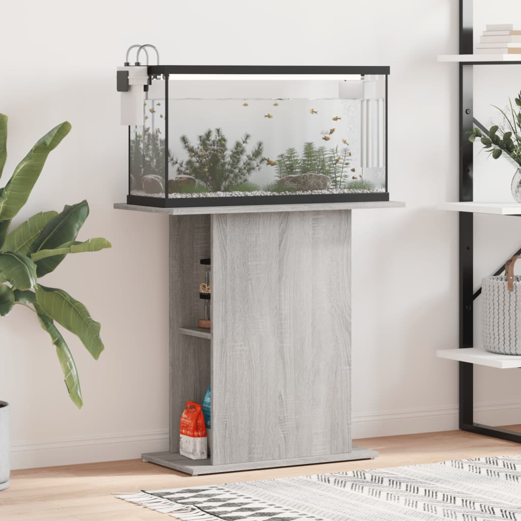 Soporte de acuario madera sintetizada Nexus gris Vica Home75x36x72,5 cm vidaXL