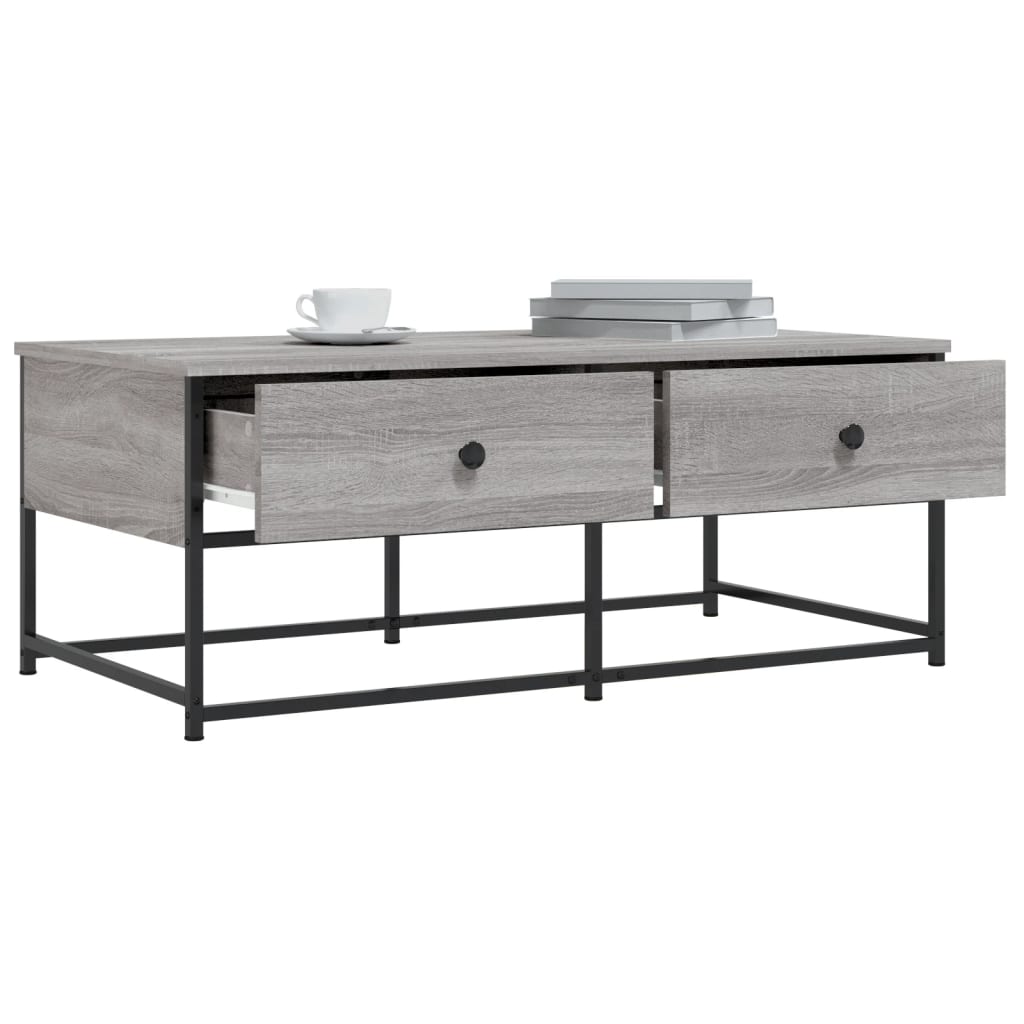 Mesa de centro madera de ingeniería gris Sonoma 100x51x40 cm V73